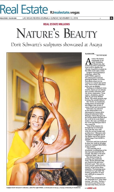 Dorit Schwartz at the Ascaya Lobby - the Review Journal
