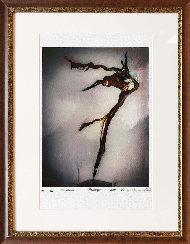Arabesque One of A Kind Collection Hand Enhanced Lithographs by Fine Artist Dorit Schwartz Numbered Limited Edition Japanese Series