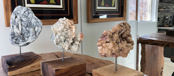 3 crystal clusters sculptor Dorit Schwartz blog