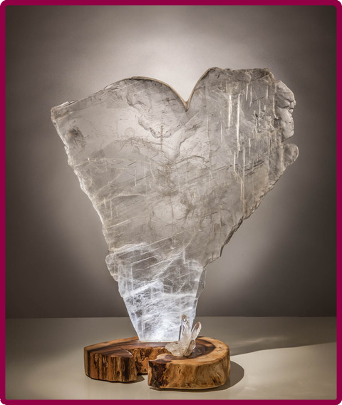 crystal heart sculpture Dorit Schwartz